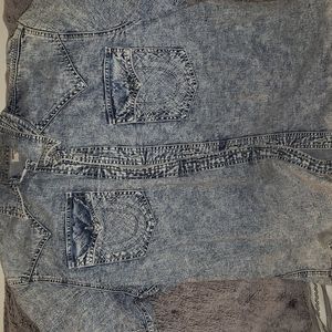 True Religion demin cotton button up